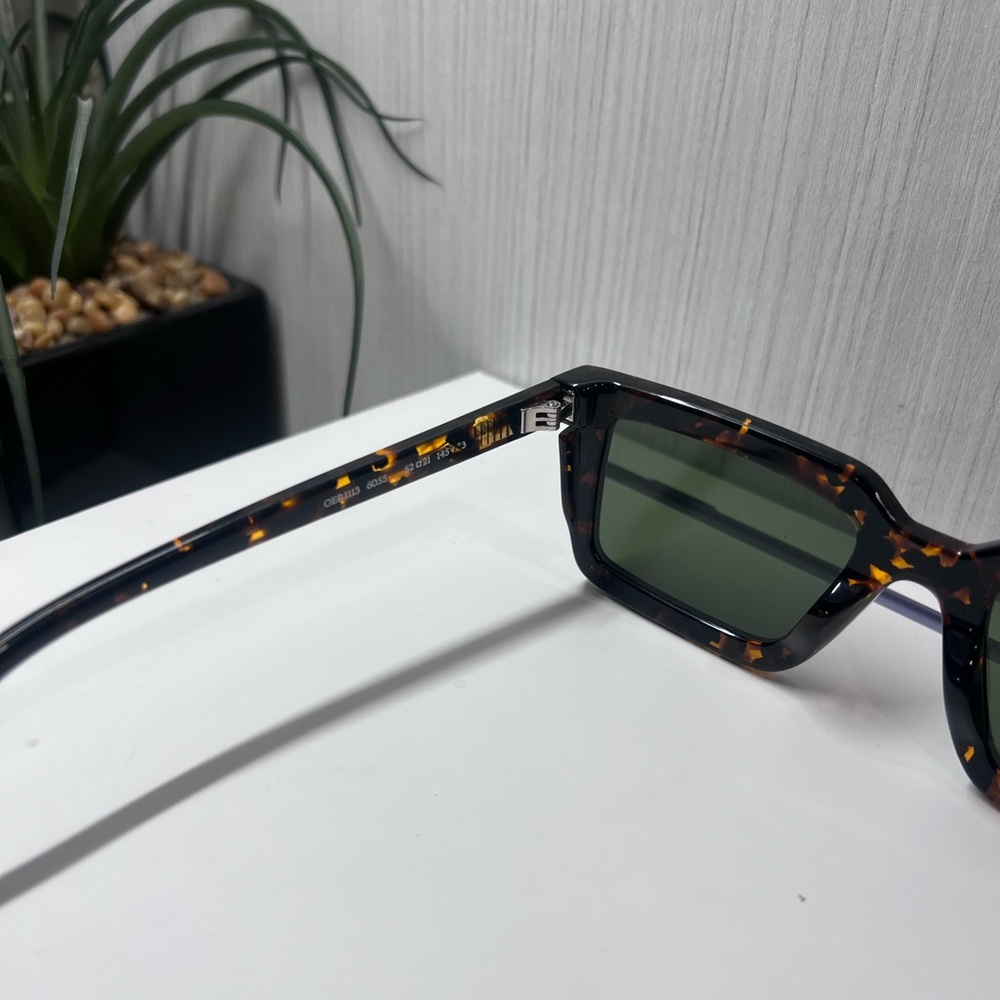 Off-White Tucson Havana Rectangular Frame Sunglas… - image 3